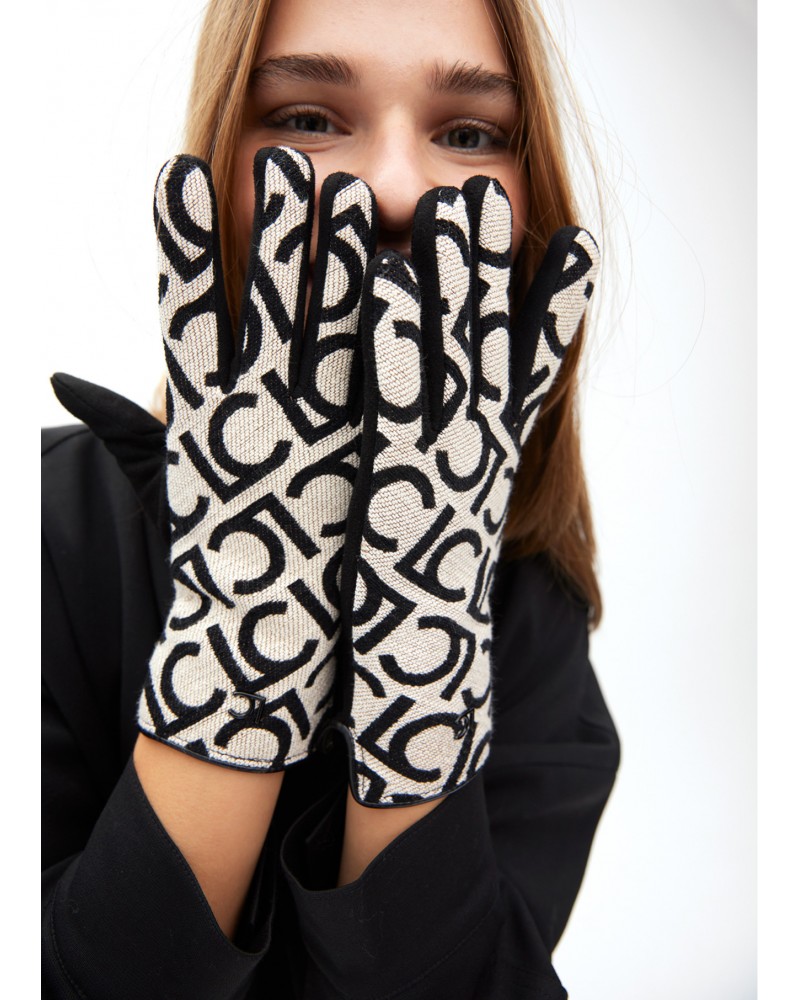 Guantes logo negro de Lola Casademunt