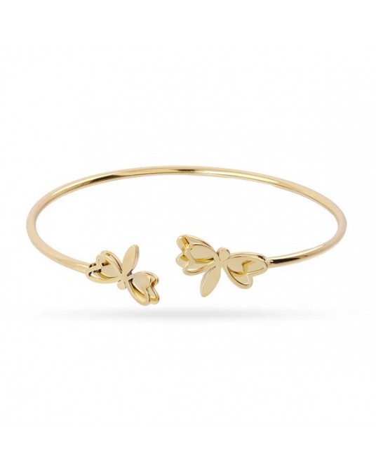 Brazalete de acero con mariposas de Anartxy