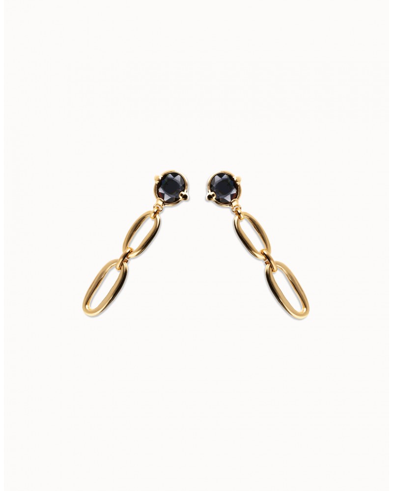 Pendientes con cristal facetado negro de UNOde50