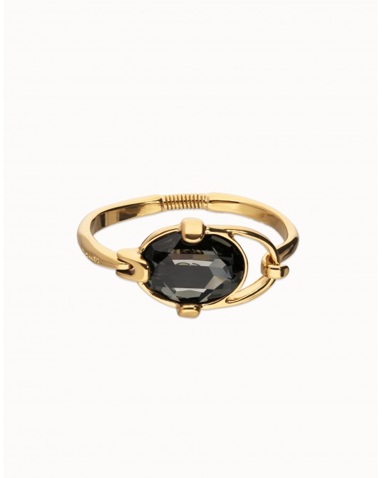 Pulsera baño oro con cristal negro de UNOde50