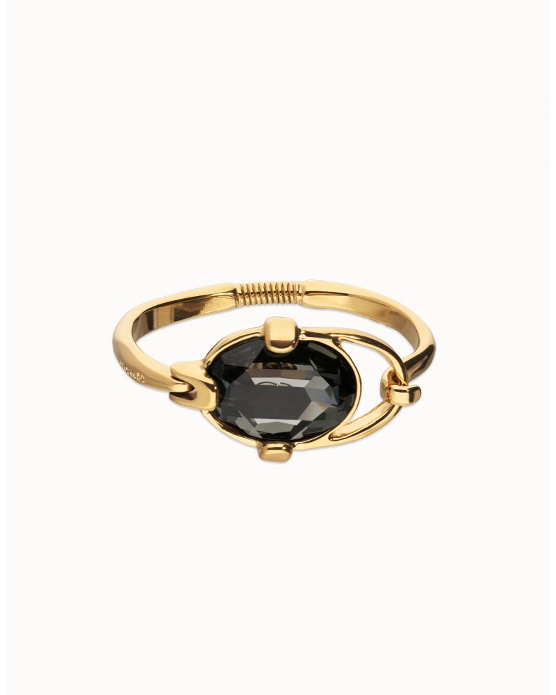 Pulsera baño oro con cristal negro de UNOde50