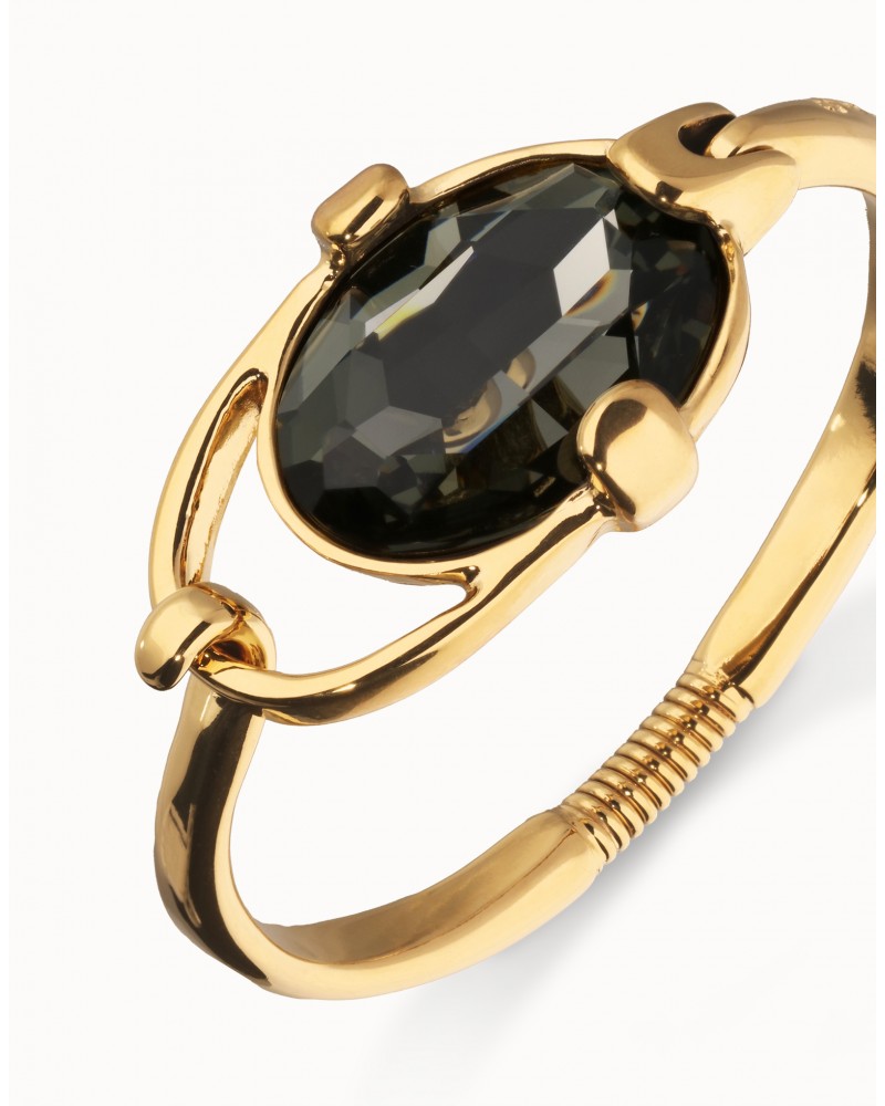Pulsera baño oro con cristal negro de UNOde50