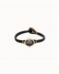 Pulsera cuero con cristal negro de UnoDe50