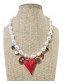 Collar perlas y corazòn de Ssolo complementos