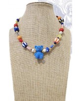 Collar bolas color y charm osito de Ssolo complementos
