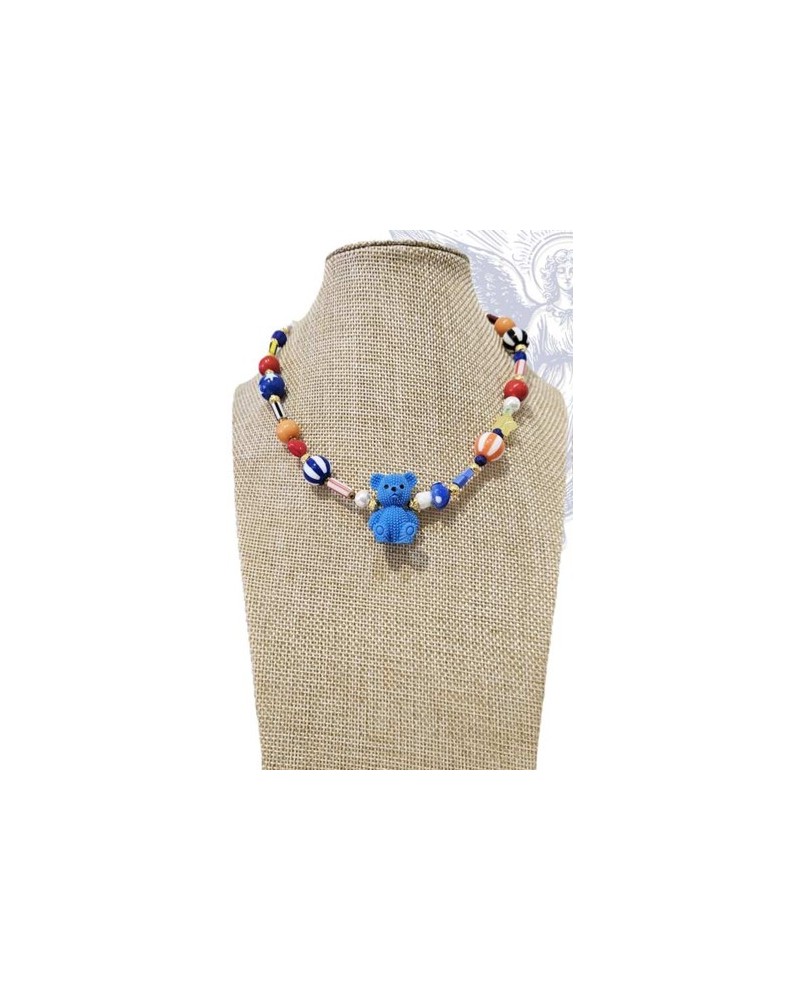 Collar bolas color y charm osito de Ssolo complementos