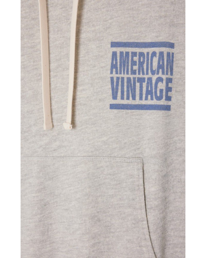 Sudadera gris con capucha de American Vintage