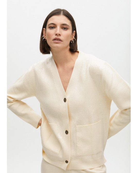 Chaqueta CREMA con lentejuelas de Lola Casademunt