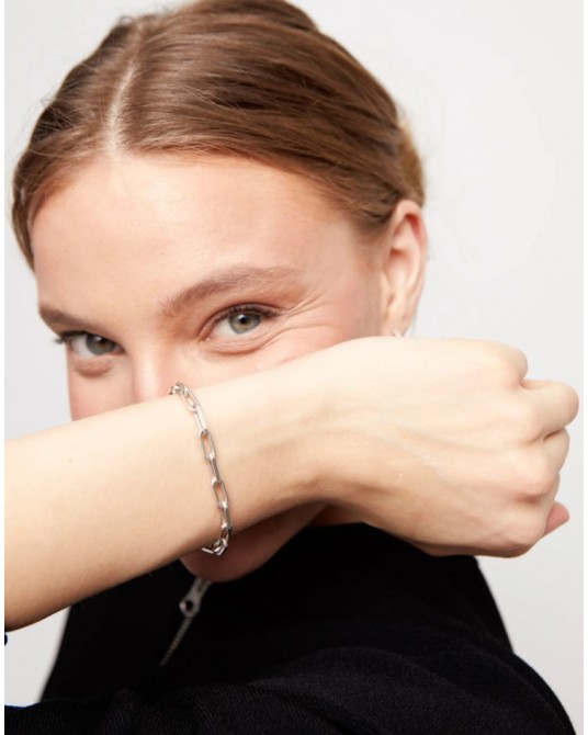 PULSERA ESLABONES plateada DE UNOde50