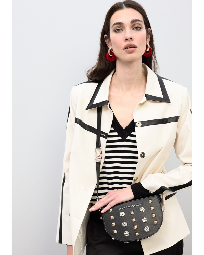 Bandolera negra con tachas Lola Casademunt