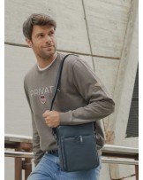 Bandolera en piel AZUL de Privata