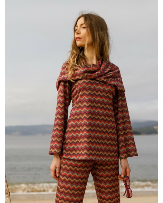 Camiseta de punto larga con lurex In Perfecta