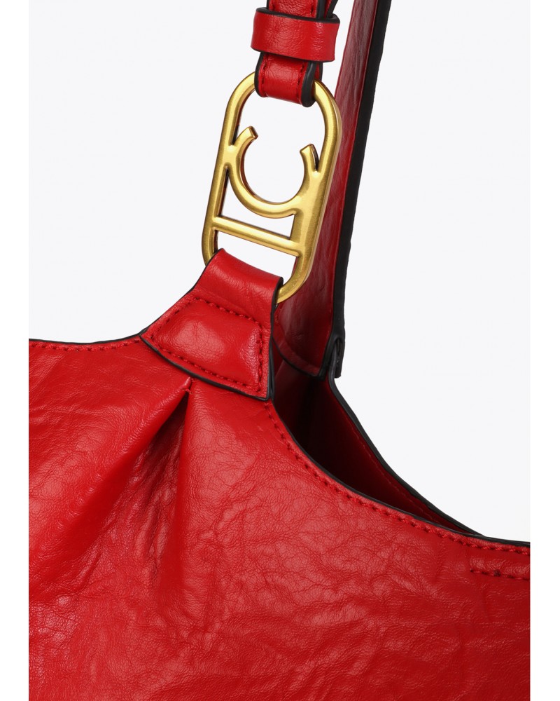 Bolso shopper rojo pliegues Lola Casademunt