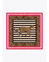 Pañuelo satinado con rayas y animal print Lola Casademunt