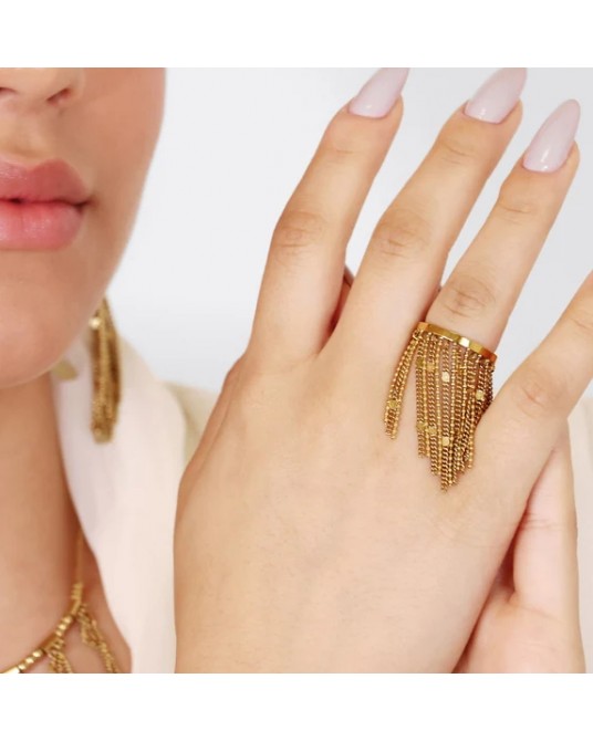 Anillo cascada acero de Anartxy