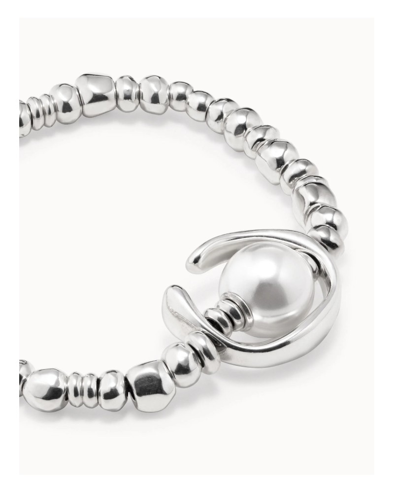 Pulsera baño plata y perla UNOde50