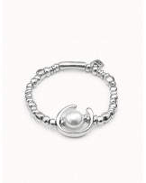 Pulsera baño plata y perla UNOde50