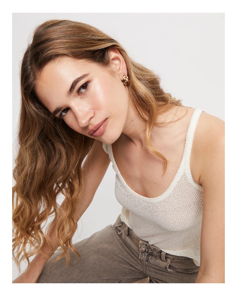 Pendientes aro baño oro UNOde50