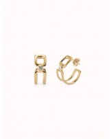 Pendientes aro baño oro UNOde50