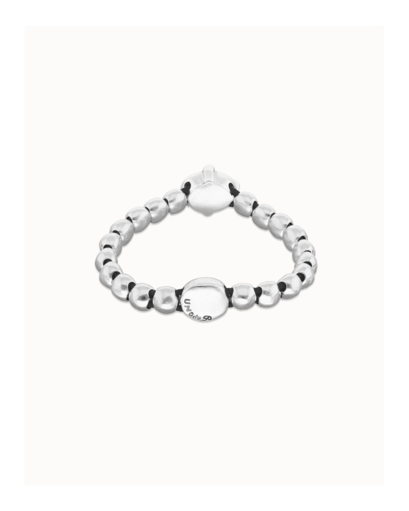 Pulsera baño plata y cristalUNOde50