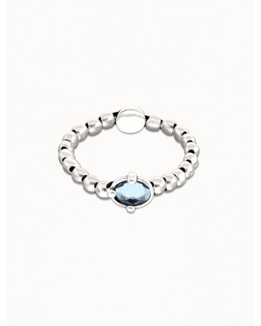 Pulsera baño plata y cristalUNOde50