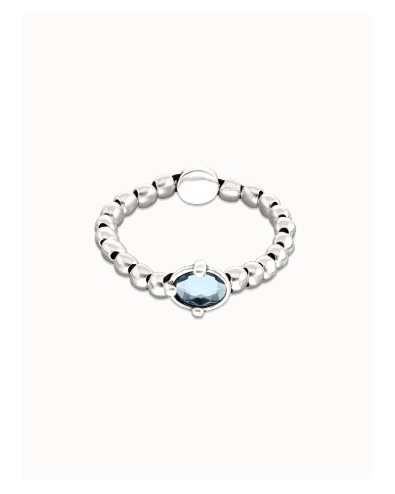 Pulsera baño plata y cristalUNOde50