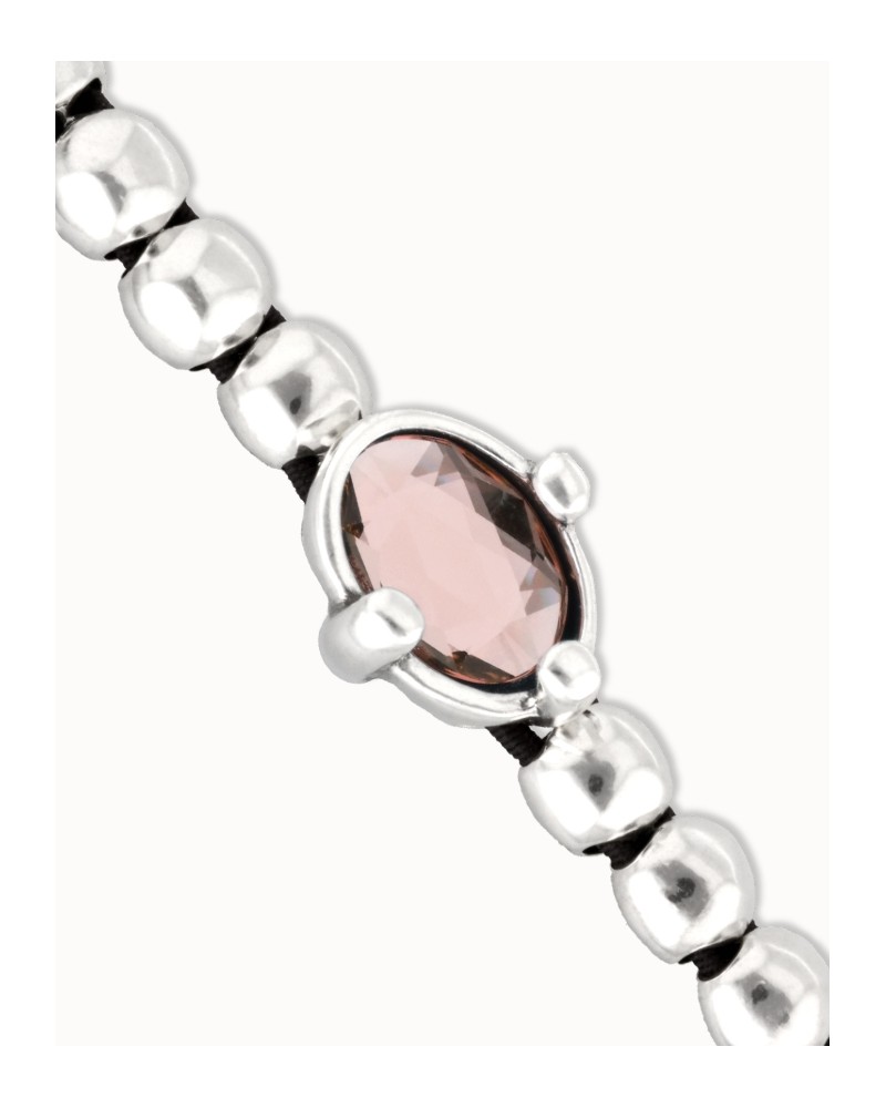 Pulsera baño plata y cristalUNOde50