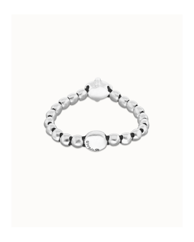 Pulsera baño plata y cristalUNOde50