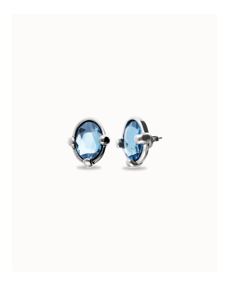 Pendientes piedra azul plata UNOde50