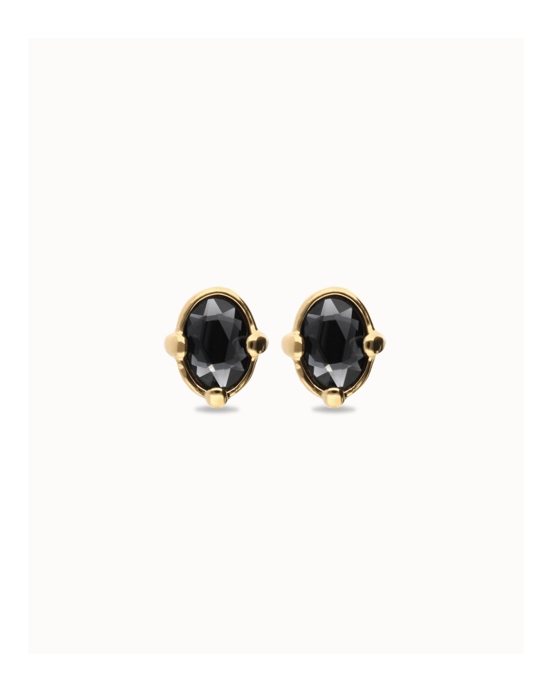 Pendientes piedra negra oro UNOde50