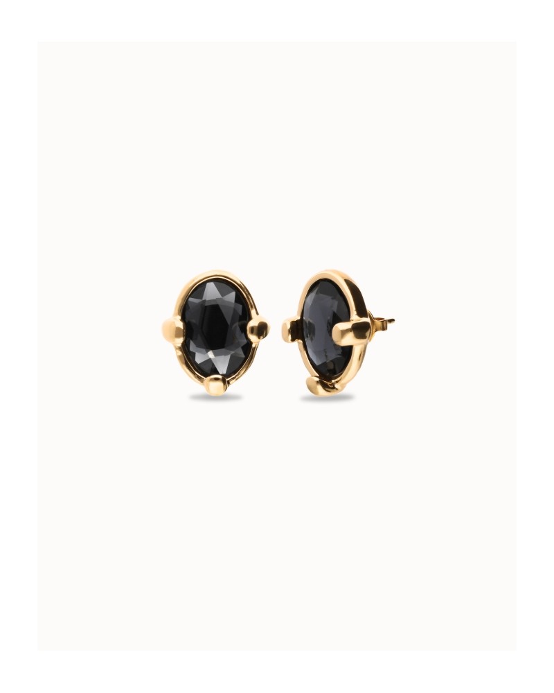 Pendientes piedra negra oro UNOde50
