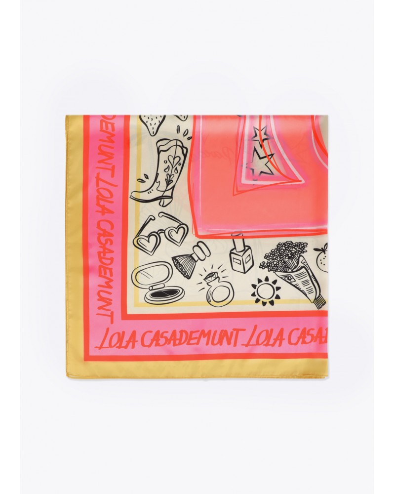 Pañuelo satinado logo Lola Casademunt