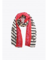 Pañuelo estampado rayas y leopardos Lola Casademunt