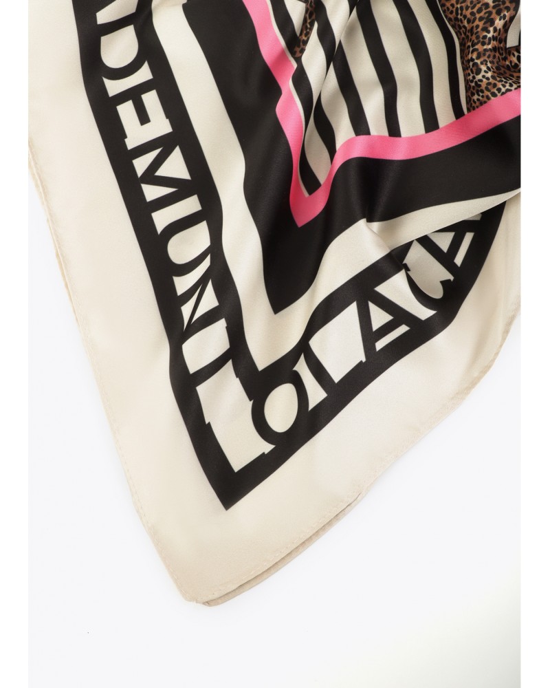 Pañuelo satinado rayas y leopardo Lola Casademunt