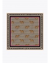 Pañuelo satinado rayas y leopardo Lola Casademunt