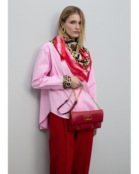 Bandolera ROJA con pliegues de Lola Casademunt