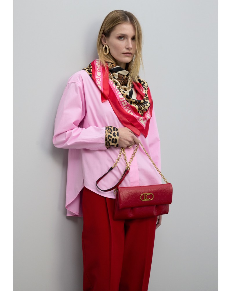 Bandolera ROJA con pliegues de Lola Casademunt