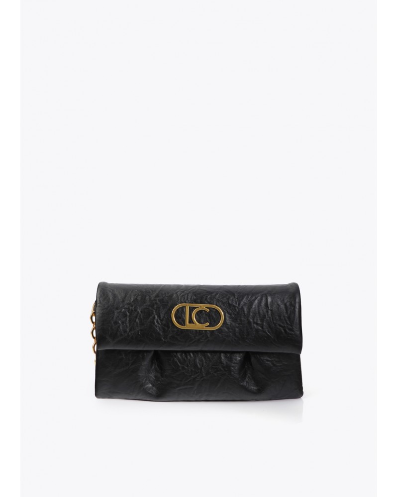 Bandolera NEGRO con pliegues de Lola Casademunt