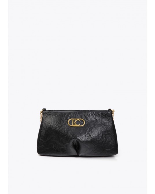 Bandolera NEGRA con pliegues de Lola Casademunt