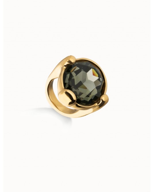 Anillo grande bañado en oro de UNOde50