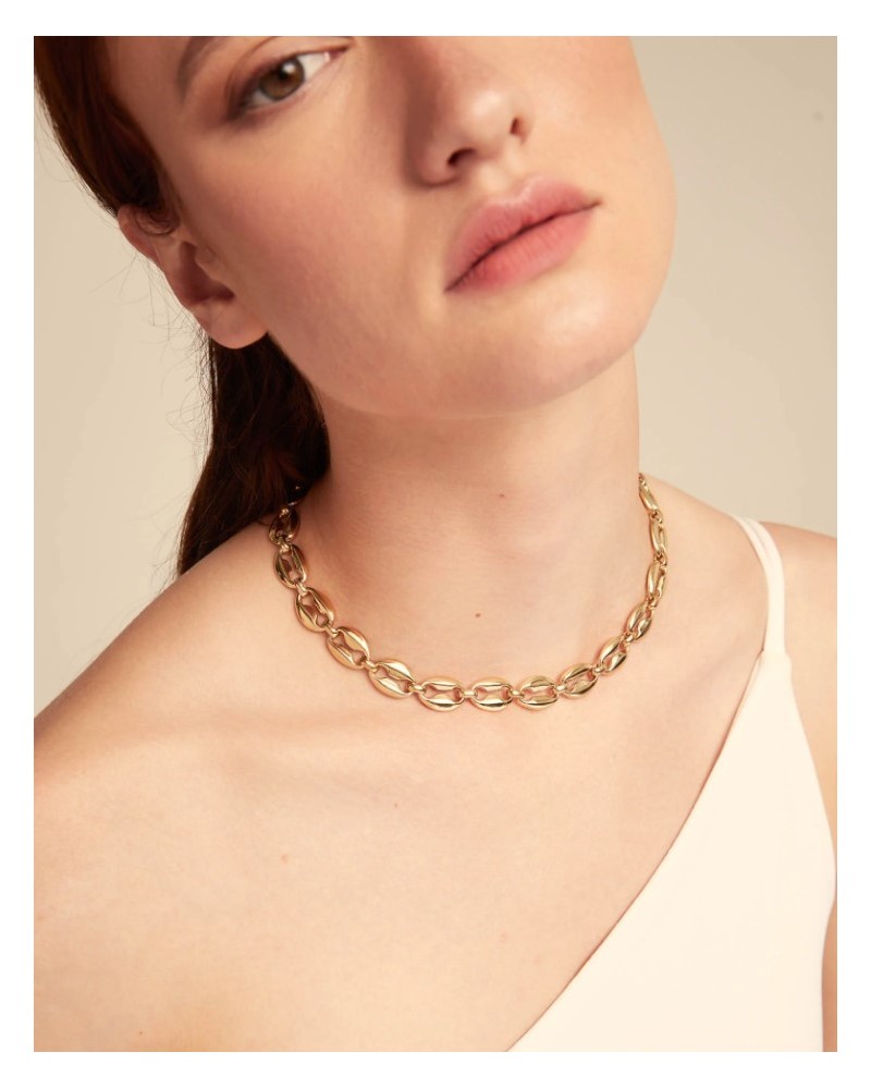 Collar eslabones bañado oro UNOde50