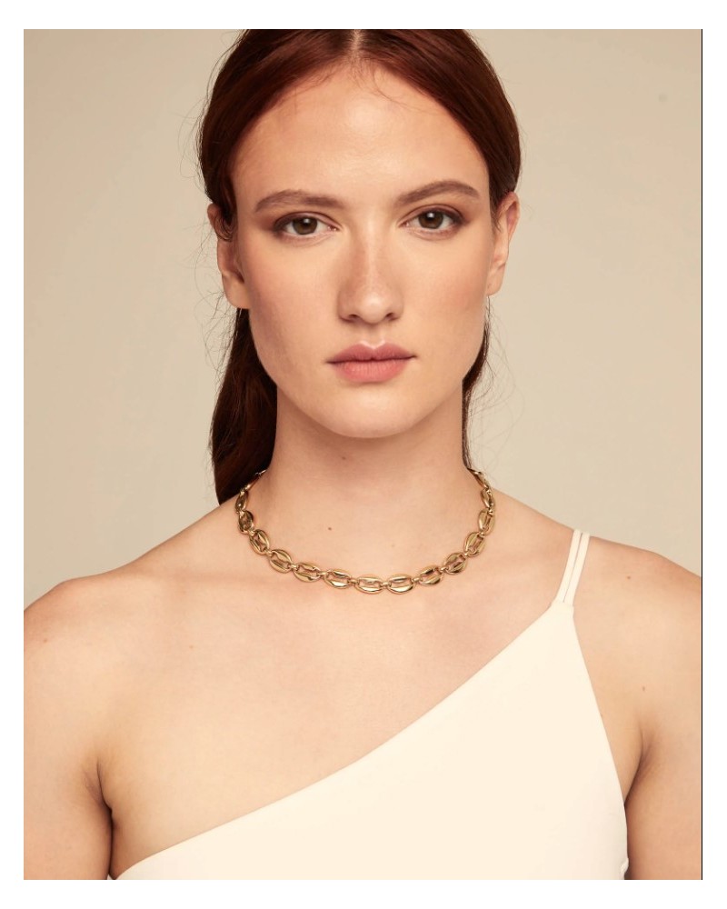 Collar eslabones bañado oro UNOde50