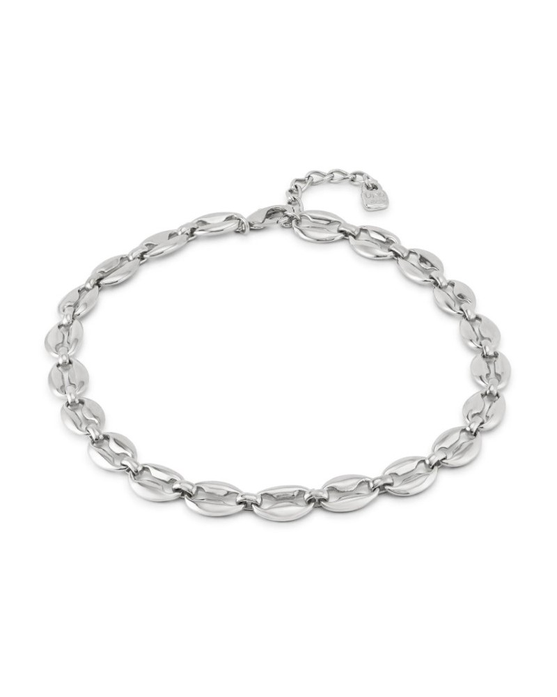 Collar eslabones bañado plata UNOde50