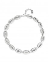 Collar eslabones bañado plata UNOde50