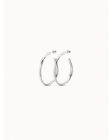 Pendientes de aro irregular plateados de UNOde50