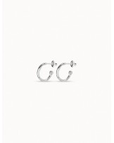 Pendientes aros bàsicos bañados en plata de UNOde50