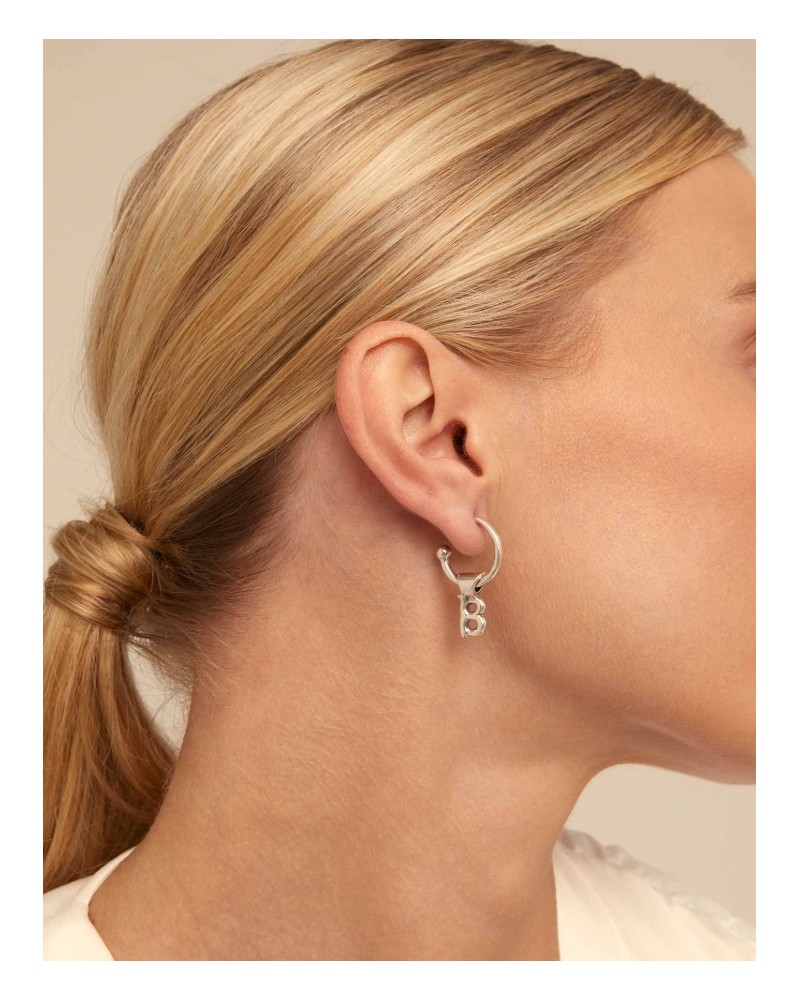 Pendientes aros bàsicos bañados en plata de UNOde50