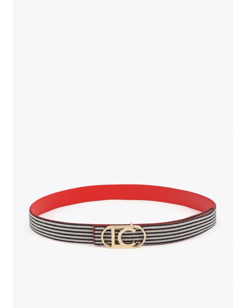 Cinturón reversible rojo y rayas Lola Casademunt