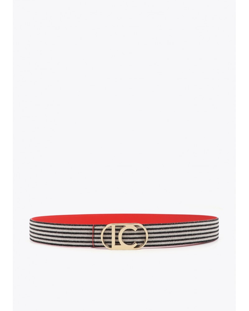 Cinturón reversible rojo y rayas Lola Casademunt