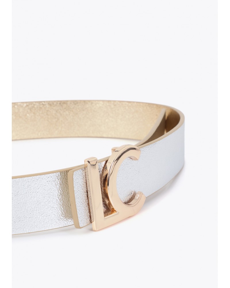 Cinturón reversible hebilla LC bicolor Lola Casademunt